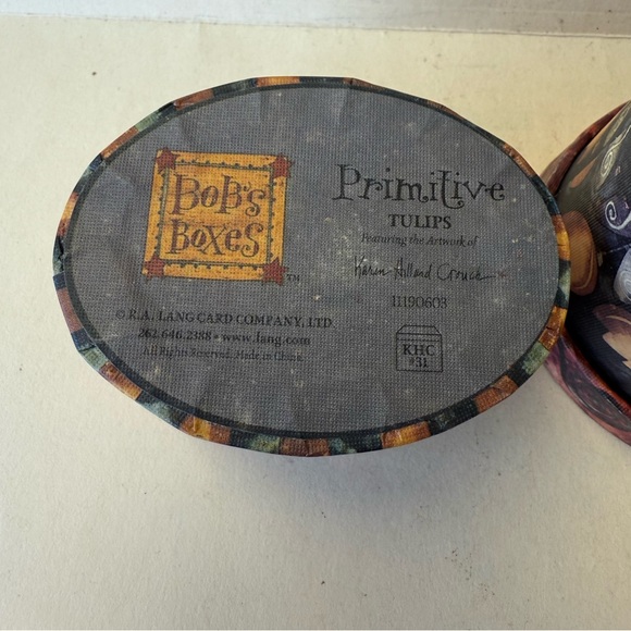 "Bob's Boxes" Decorative Small Floral Boxes "Primitive Tulips" Collection - Picture 7 of 12